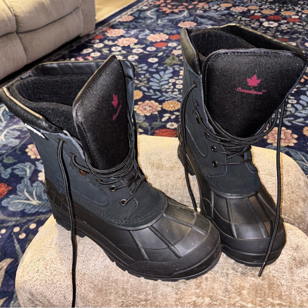 National Geographic Canadian Black Winter Boots